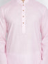 Men's Pink Cotton Kurta